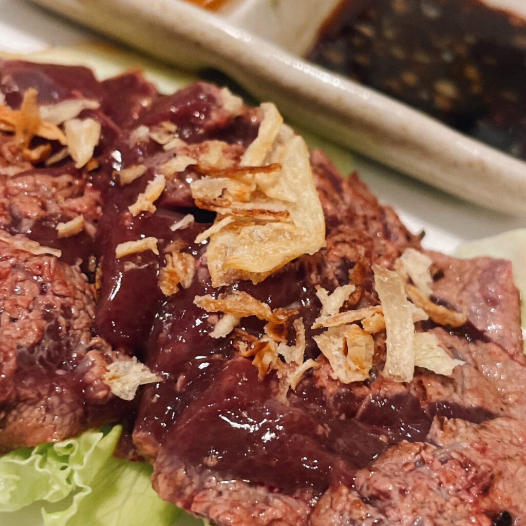 ひばりヶ丘「チノス」レバーステーキ