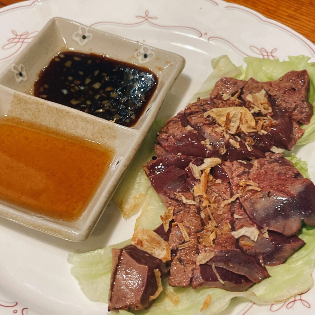 ひばりヶ丘「チノス」レバーステーキ