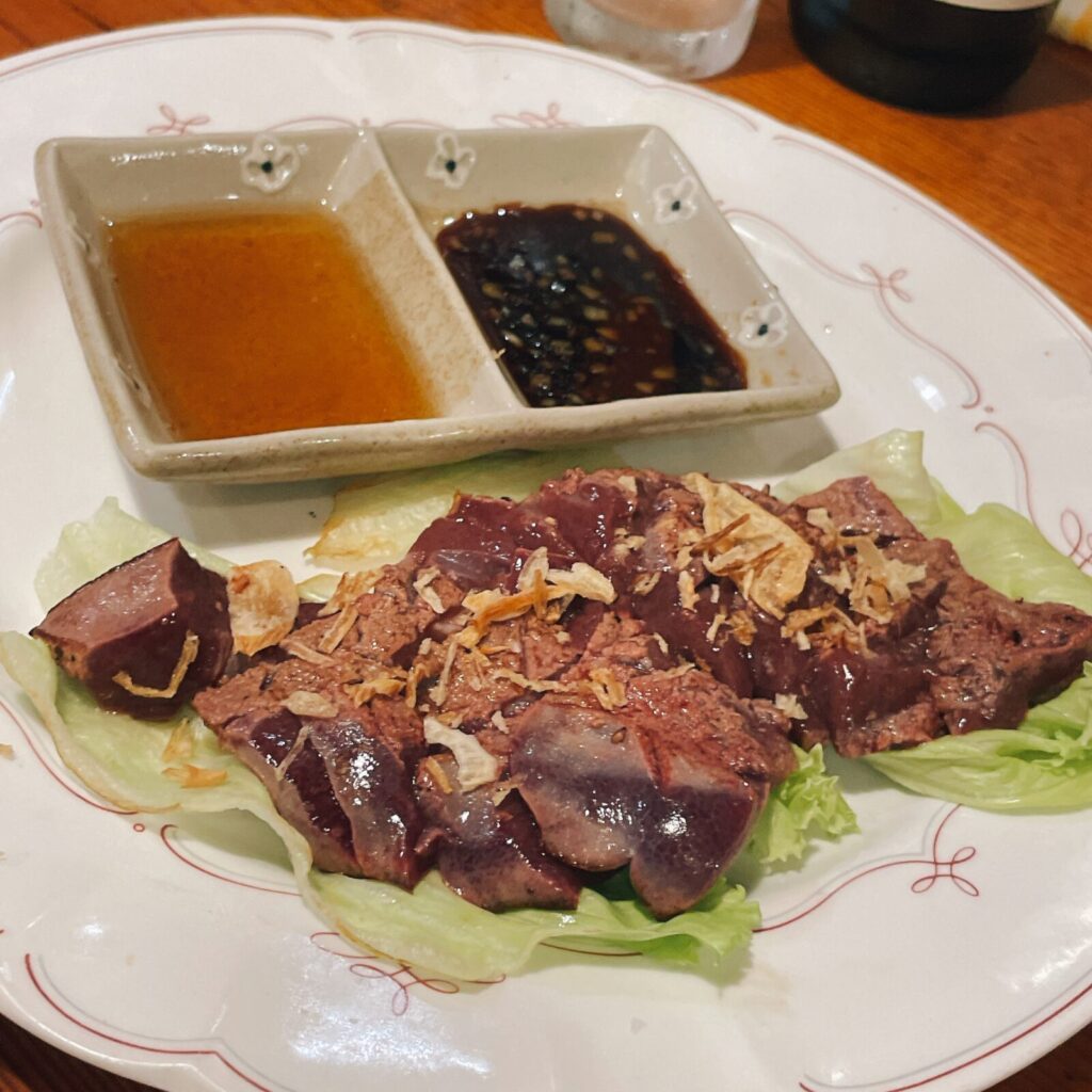 ひばりヶ丘「チノス」レバーステーキ