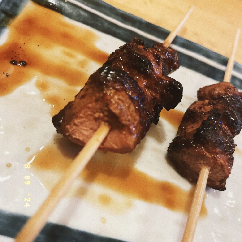 ひばりヶ丘「串ひろ」串焼き豚レバー