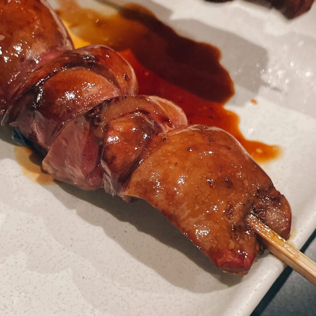 堀切菖蒲園「でん」串もの鳥レバー串