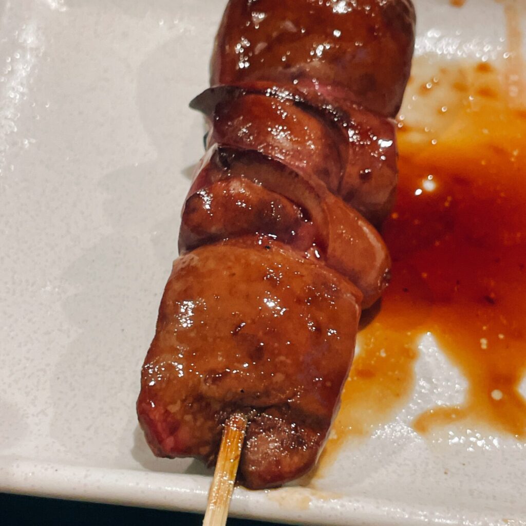 堀切菖蒲園「でん」串もの鳥レバー串