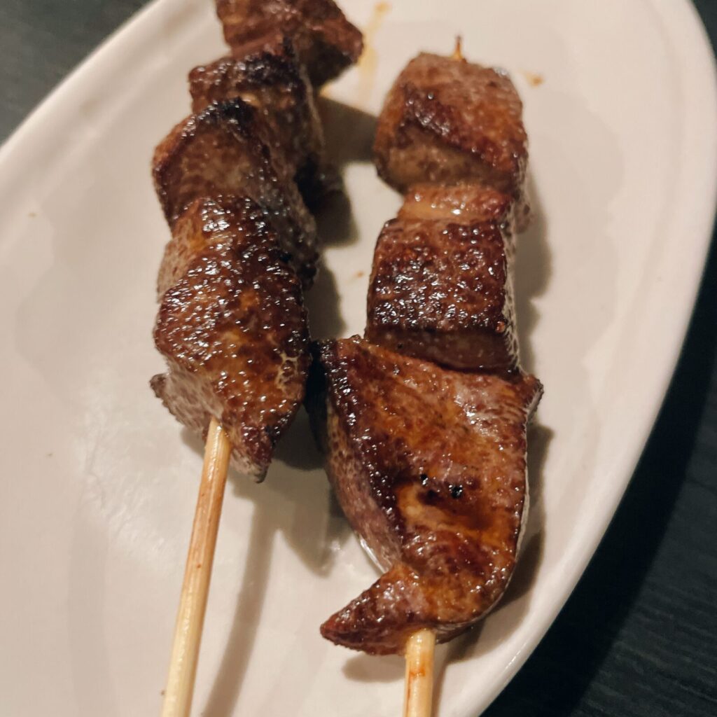 池袋「さむらい」の串焼き豚レバー