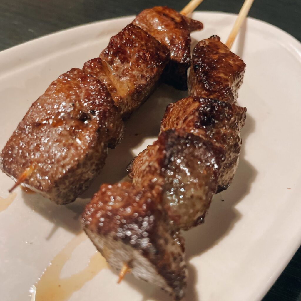 池袋「さむらい」の串焼き豚レバー