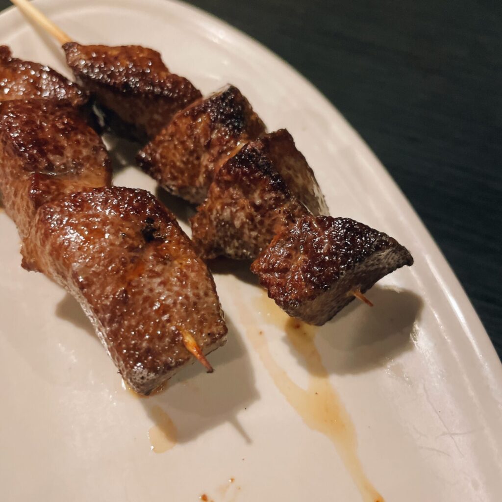 池袋「さむらい」の串焼き豚レバー