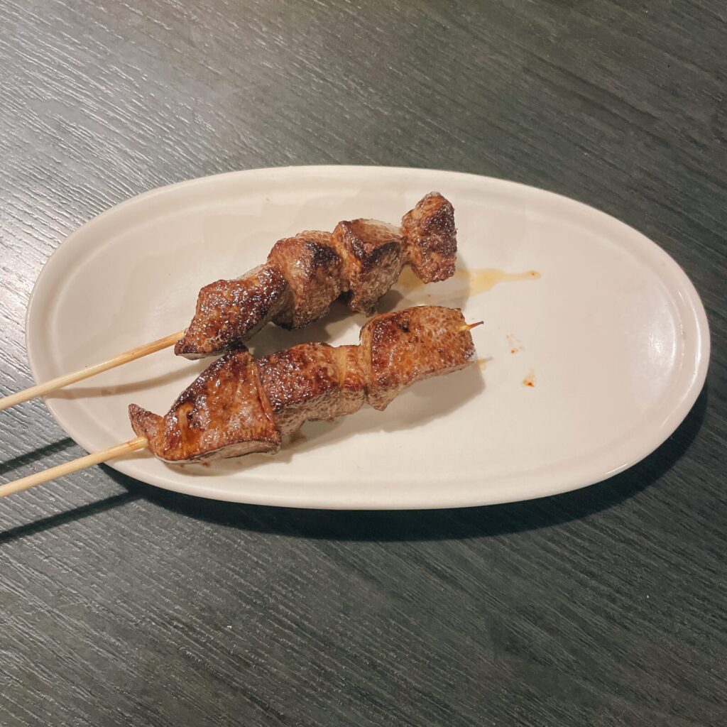 池袋「さむらい」の串焼き豚レバー