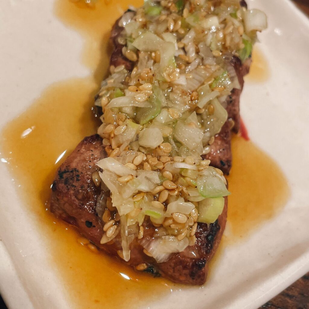 中野「大黒」のレバテキ