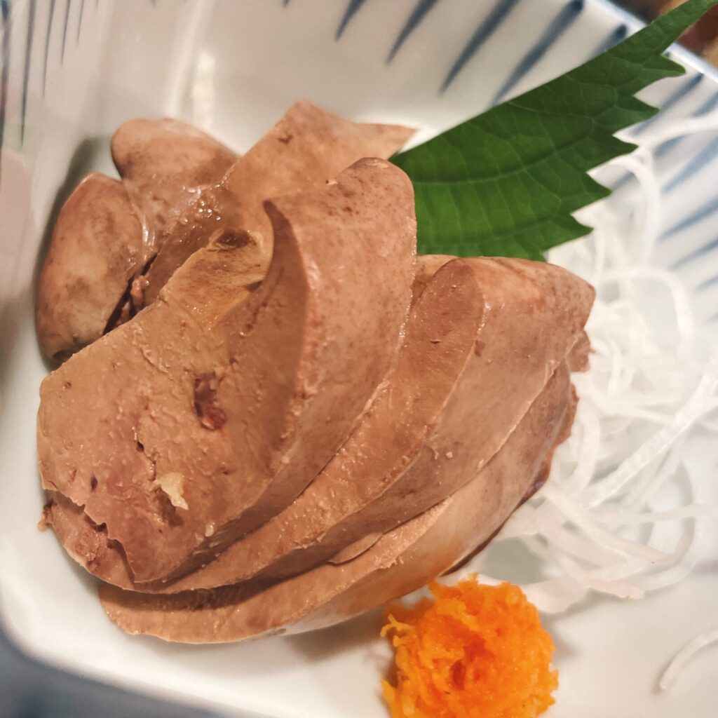 高田馬場「鳥やす」白レバーのポン酢醤油