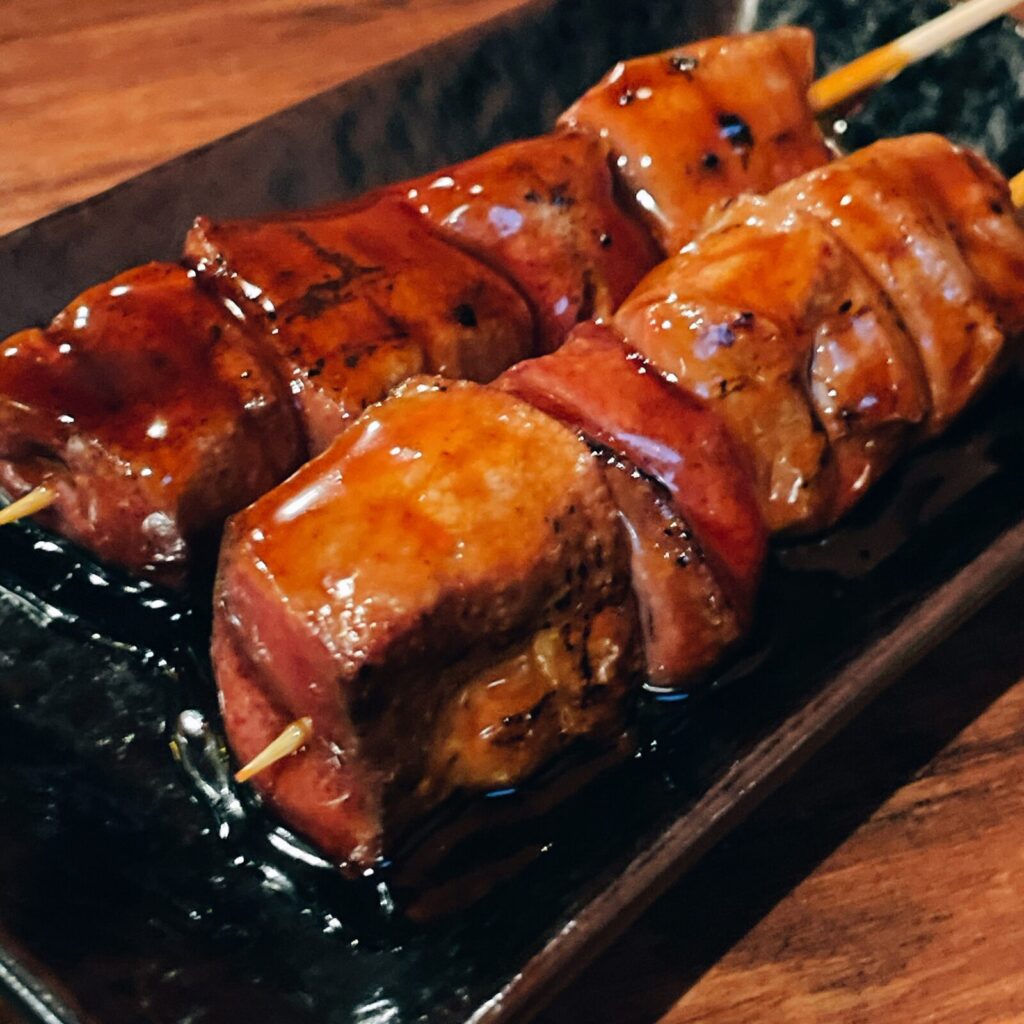 池袋「盛蔵」上レバー串タレ