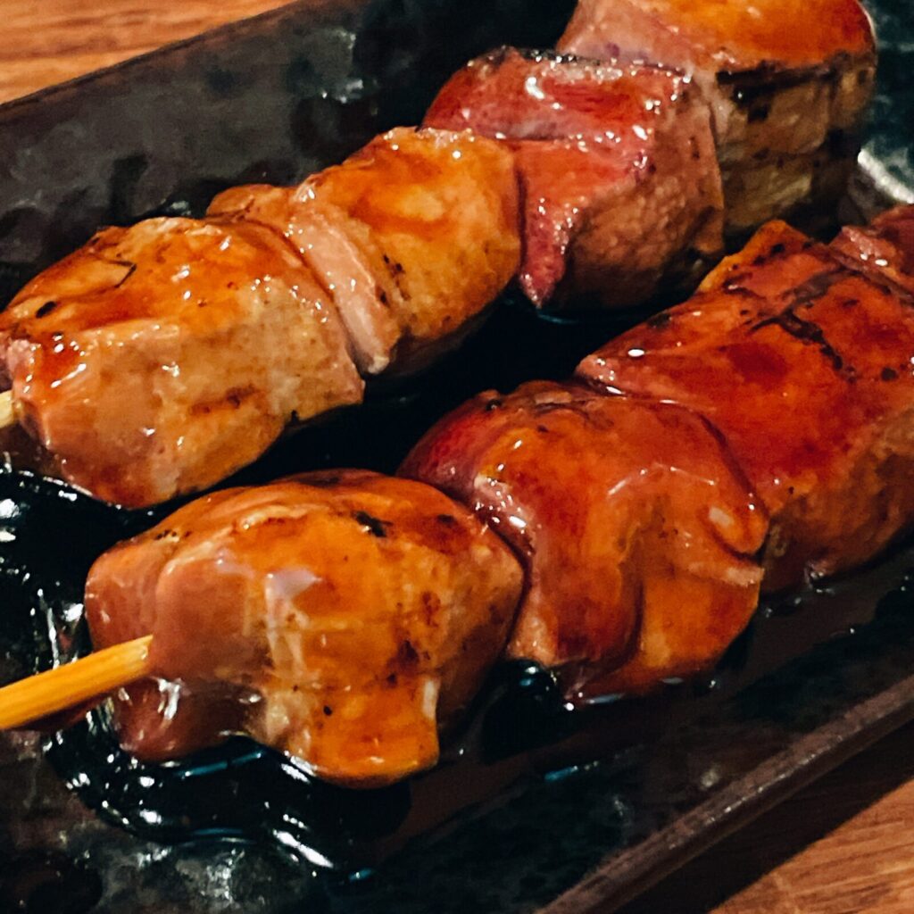 池袋「盛蔵」上レバー串タレ