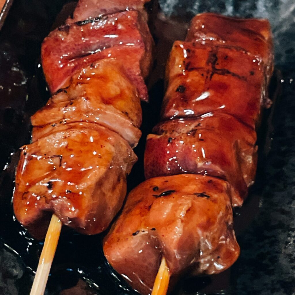 池袋「盛蔵」上レバー串タレ