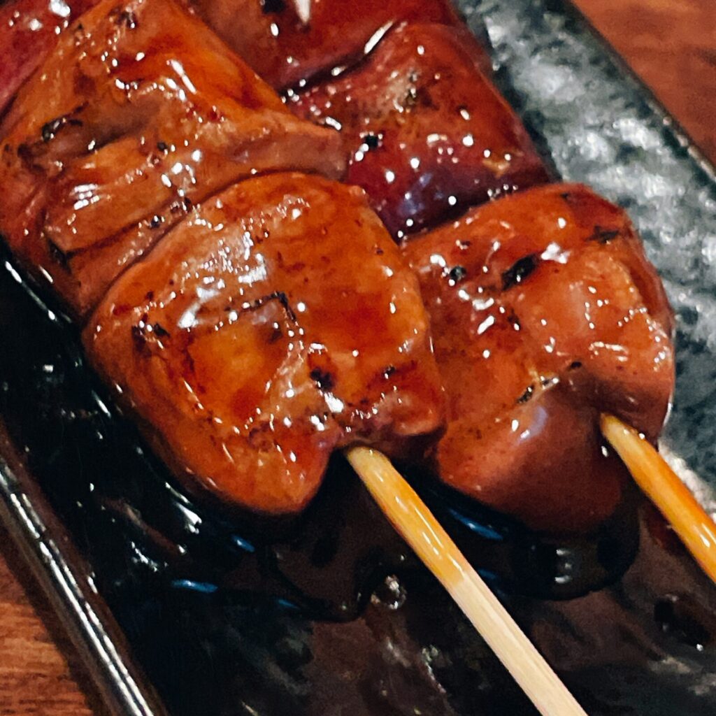 池袋「盛蔵」上レバー串タレ