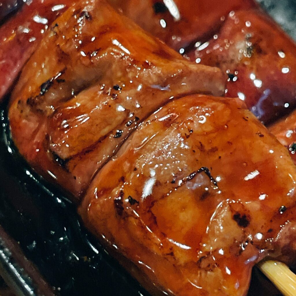 池袋「盛蔵」上レバー串タレ