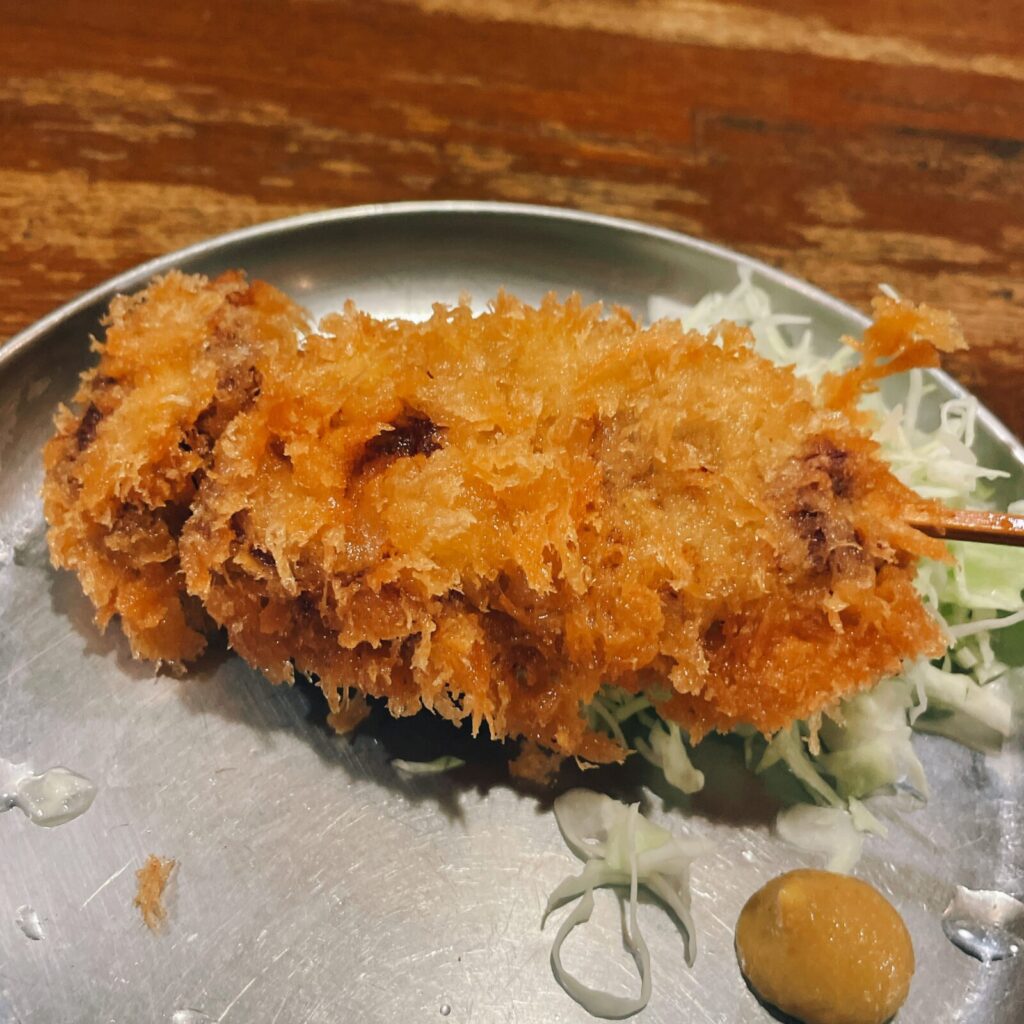 巣鴨「寿や」の揚げ物レバかつ