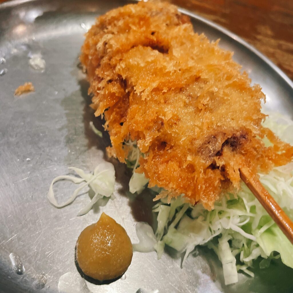 巣鴨「寿や」の揚げ物レバかつ