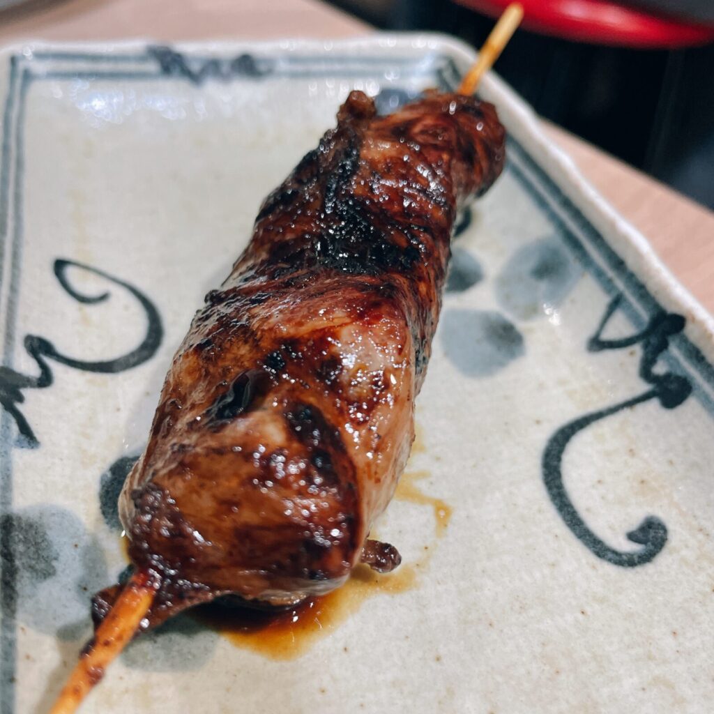 上板橋「鮮王」新鮮豚のあみ脂巻き