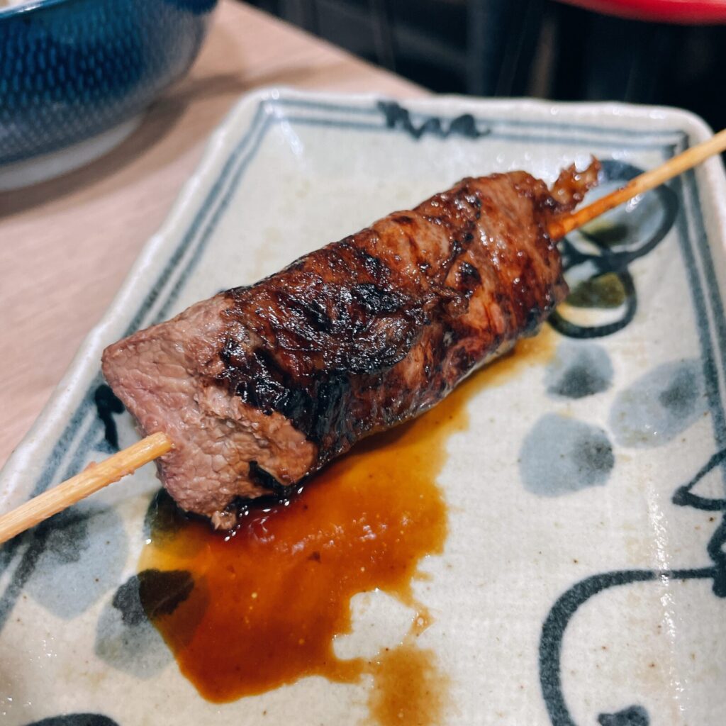 上板橋「鮮王」新鮮豚のあみ脂巻き