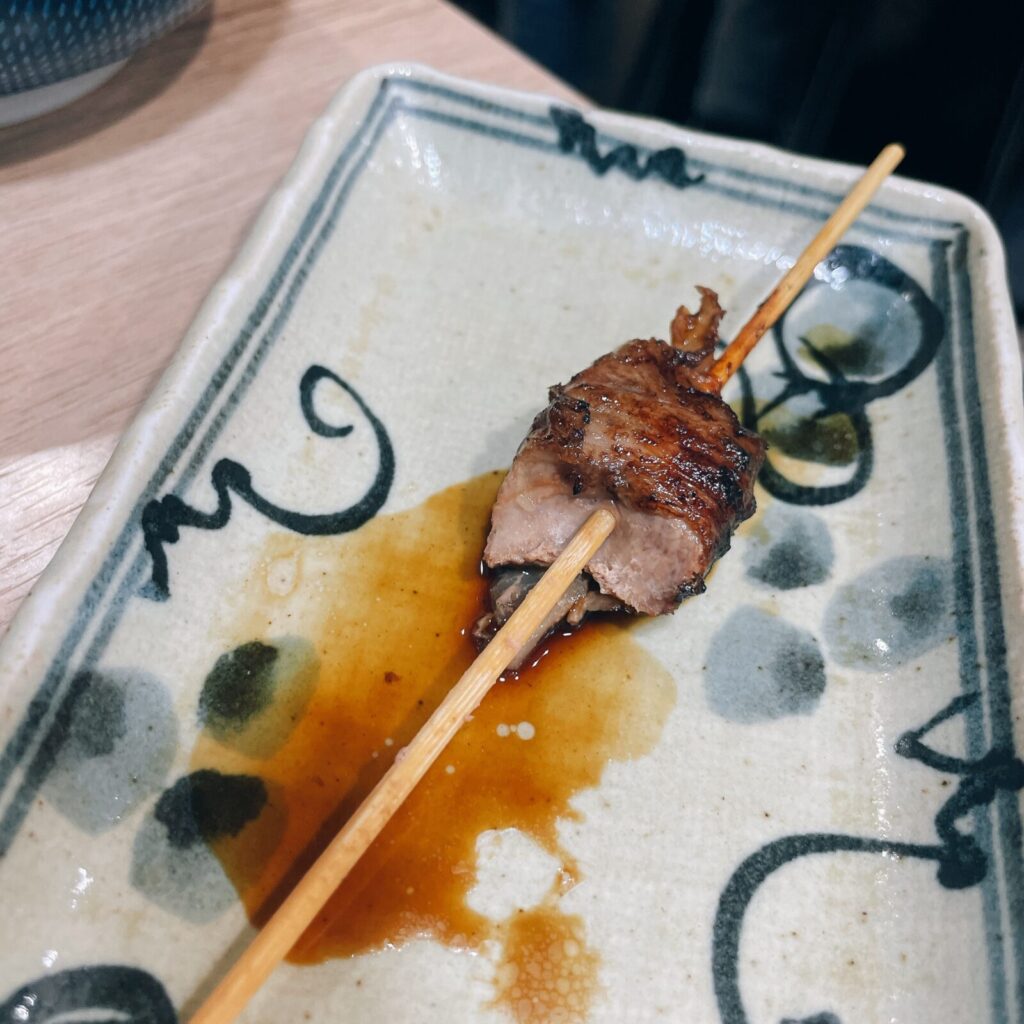 上板橋「鮮王」新鮮豚のあみ脂巻き