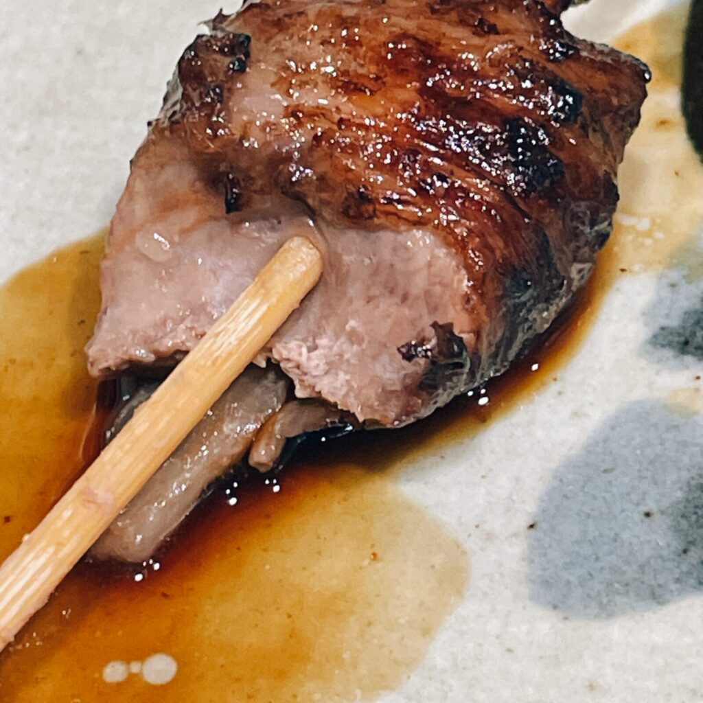 上板橋「鮮王」新鮮豚のあみ脂巻き