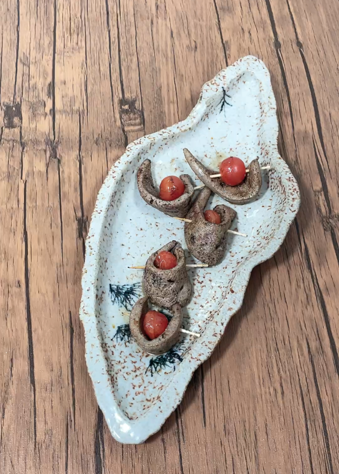 ミニトマトの豚レバー巻き