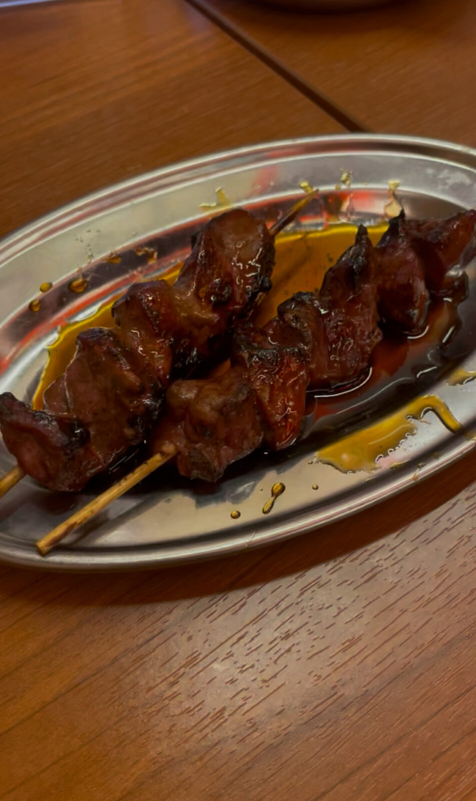 新宿「激太鳥」鳥レバ串・豚レバー