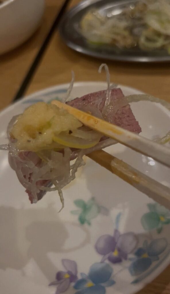 高田馬場「おとんば」濃厚低温調理れば刺し