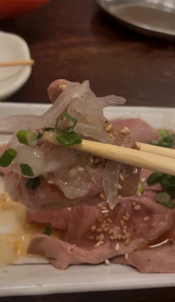 中野「一福」低温調理レバトロ刺