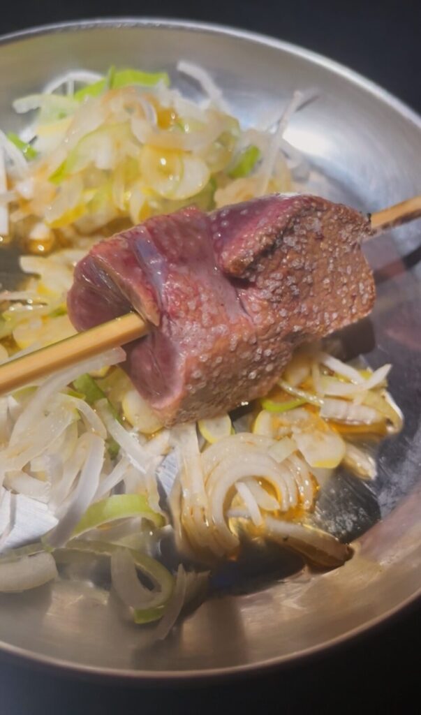 板橋の串焼き「ふるや」の焼きとんレバゴマ