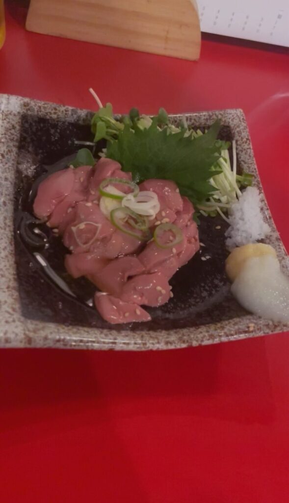 東京・大山「えんぱ」合法レバ刺し(鳥)