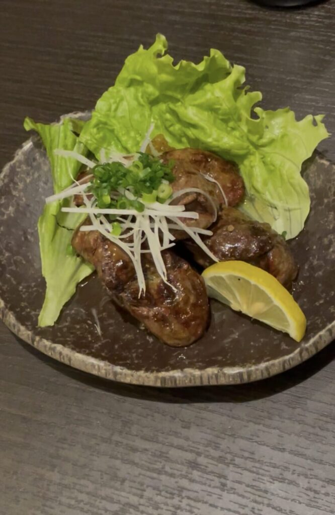 池袋「蔵之助」地鶏のレバテキ