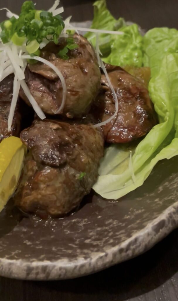 池袋「蔵之助」地鶏のレバテキ