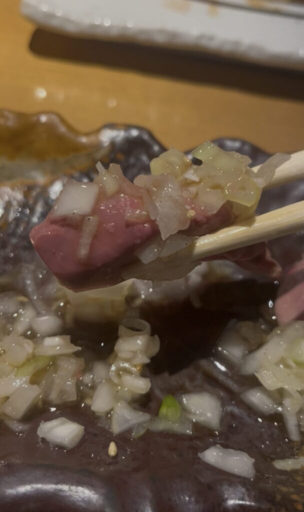 池袋「逢鳥」ネギ塩レバ刺し