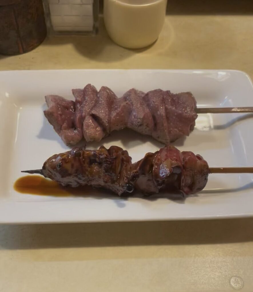 中野「大雅」串焼きレバー