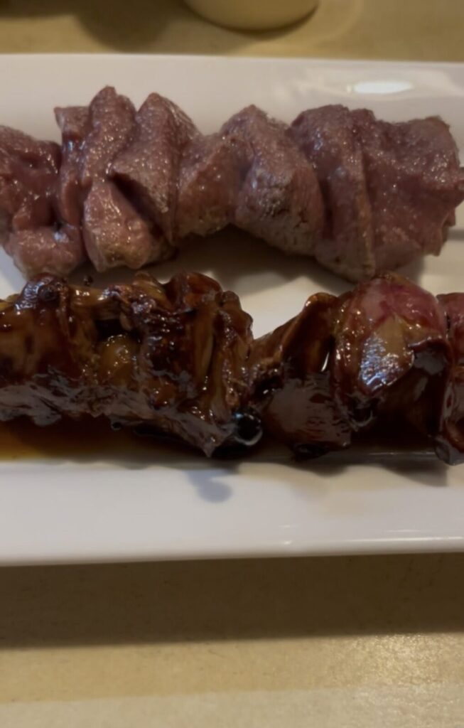 中野「大雅」串焼きレバー
