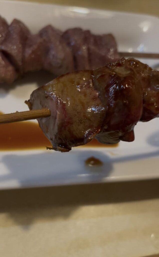 中野「大雅」串焼きレバー