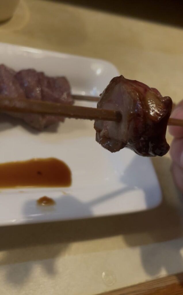 中野「大雅」串焼きレバー