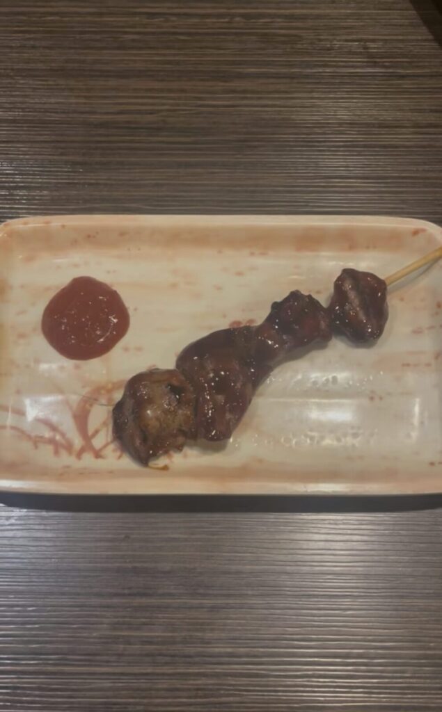 池袋「養老乃瀧」のやきとり鶏レバー串