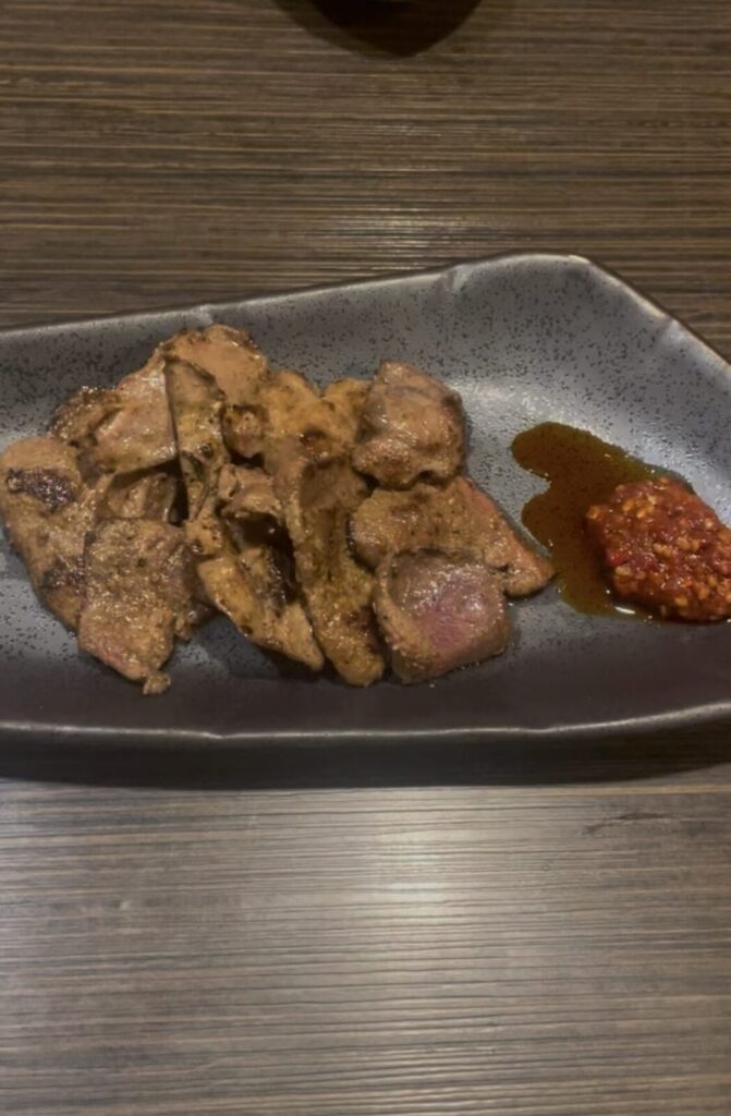 池袋「養老乃瀧」の豚レバー焼