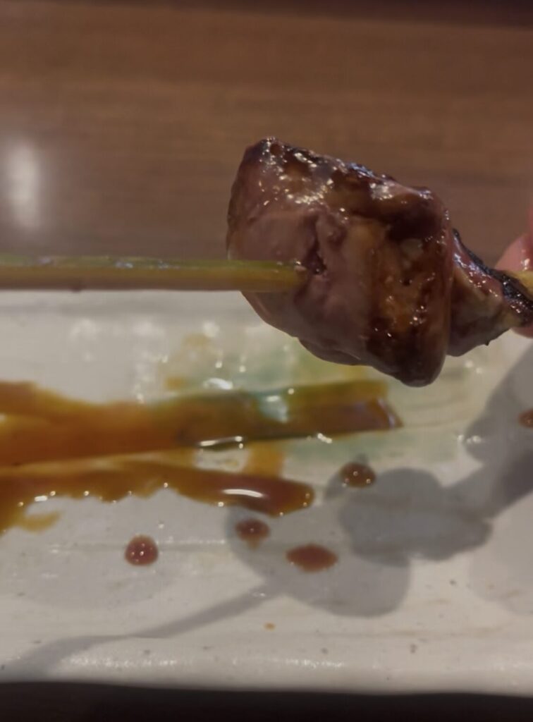 大井町「俺のやきとり」なめらか白レバー串