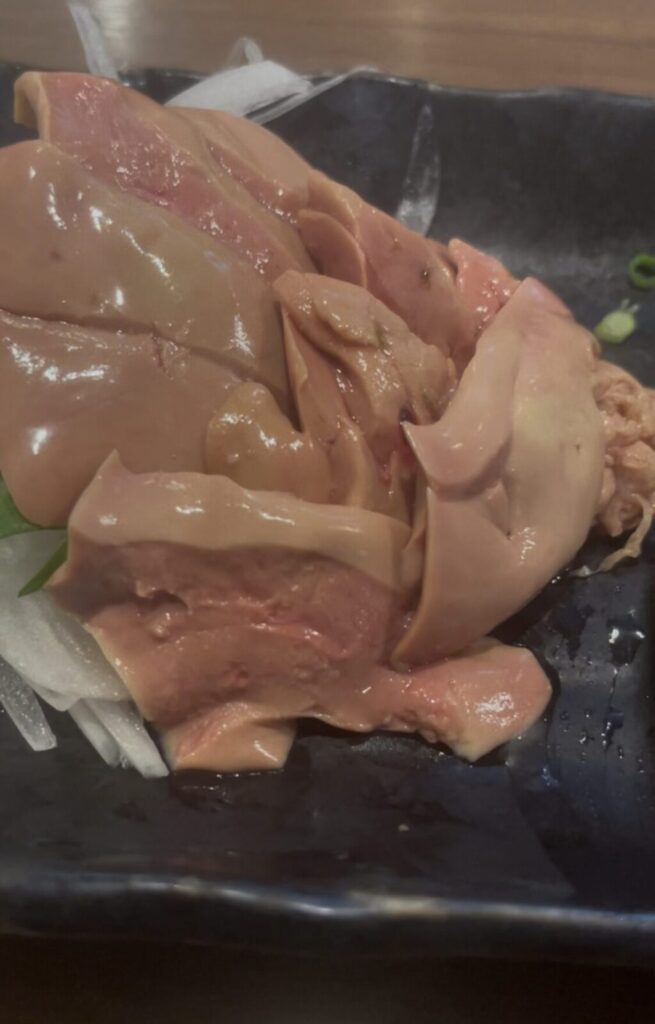 大井町「俺のやきとり」国産鶏のレバ刺し