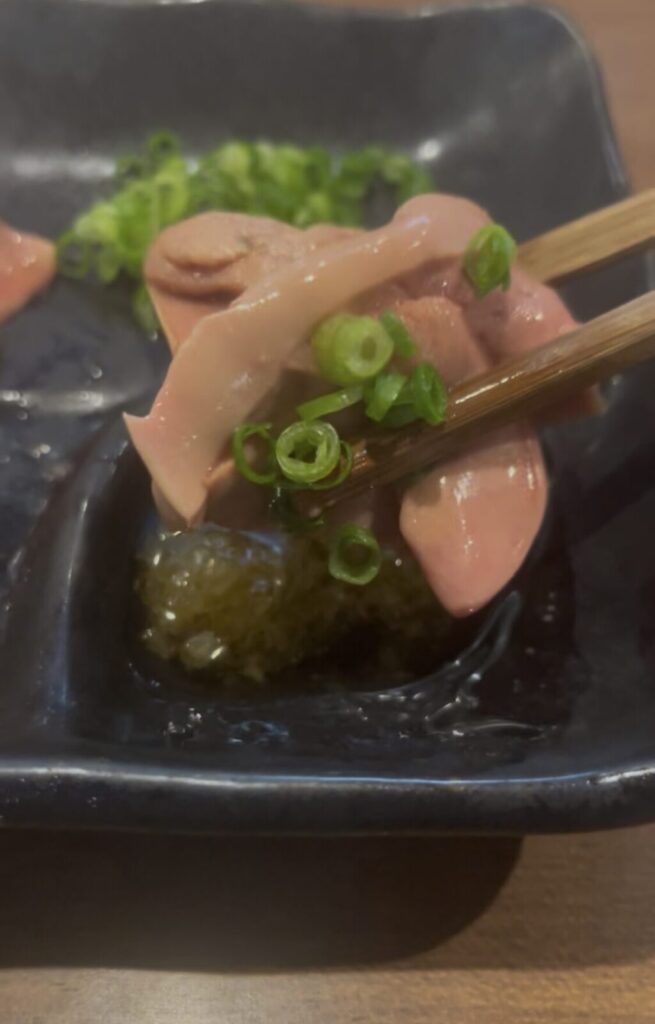 大井町「俺のやきとり」国産鶏のレバ刺し