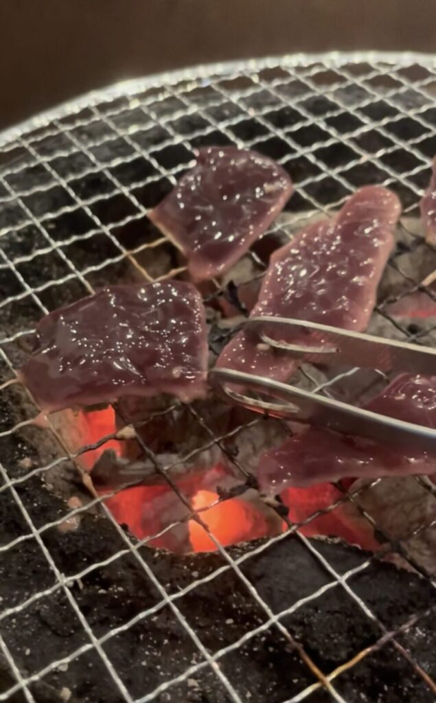 七輪焼肉「安安」牛レバー味噌