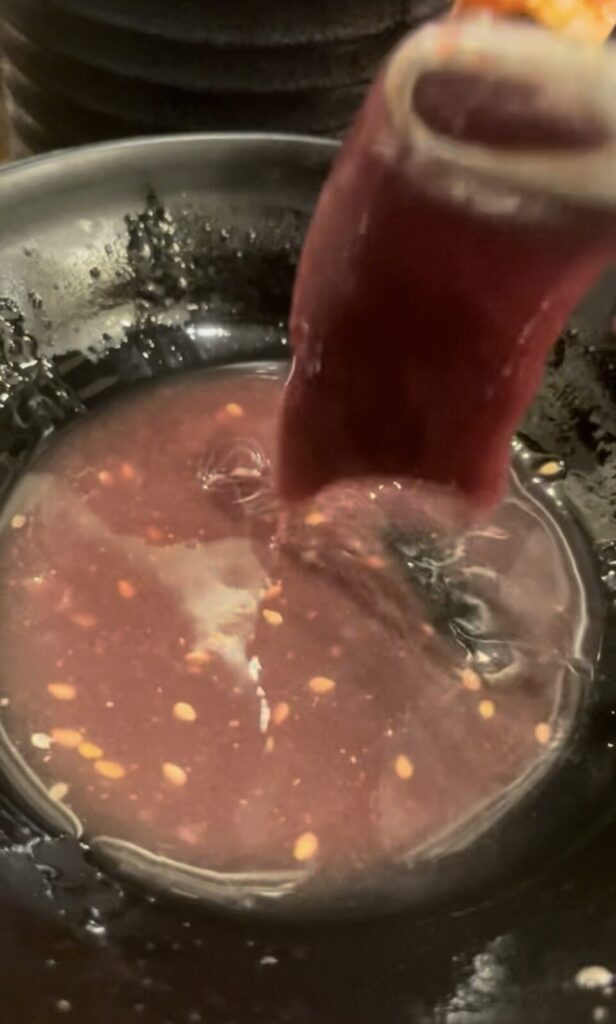 七輪焼肉「安安」牛レバー味噌