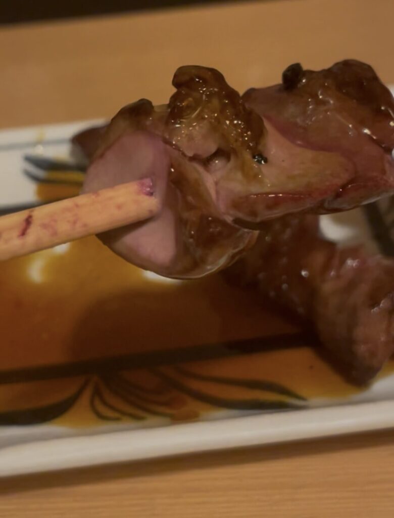 中野「赤ひょうたん」串焼きレバー