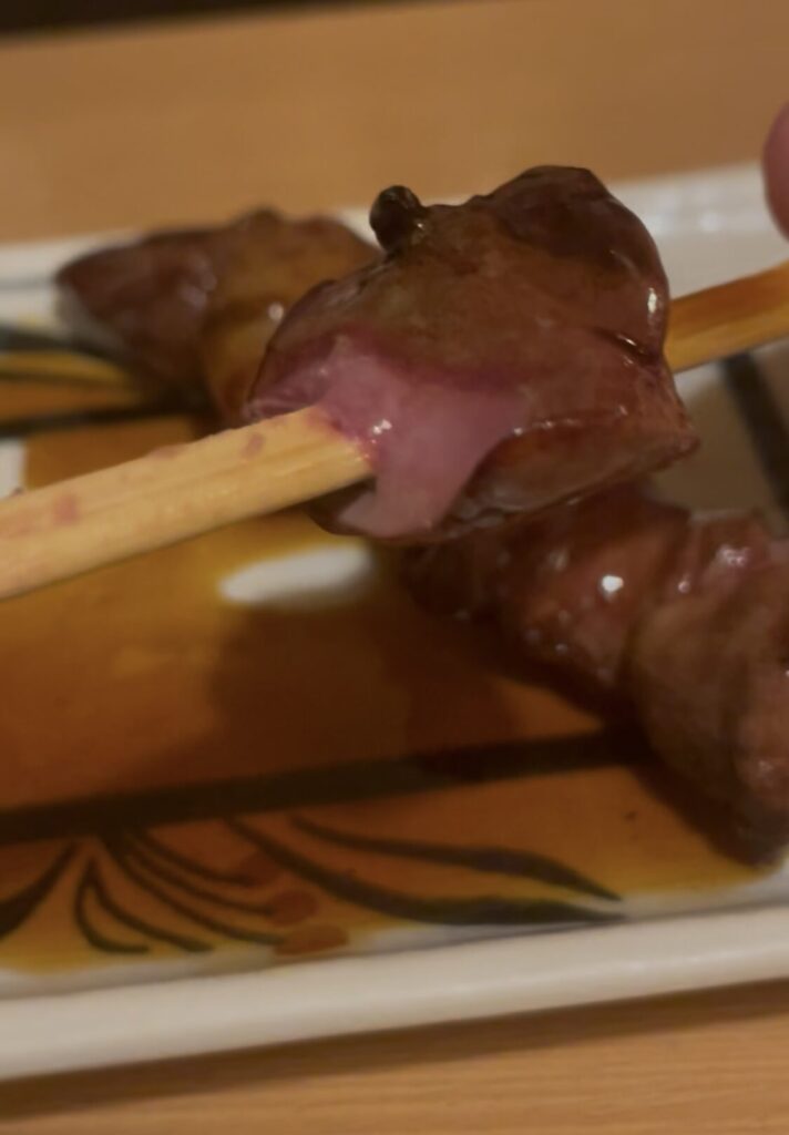 中野「赤ひょうたん」串焼きレバー