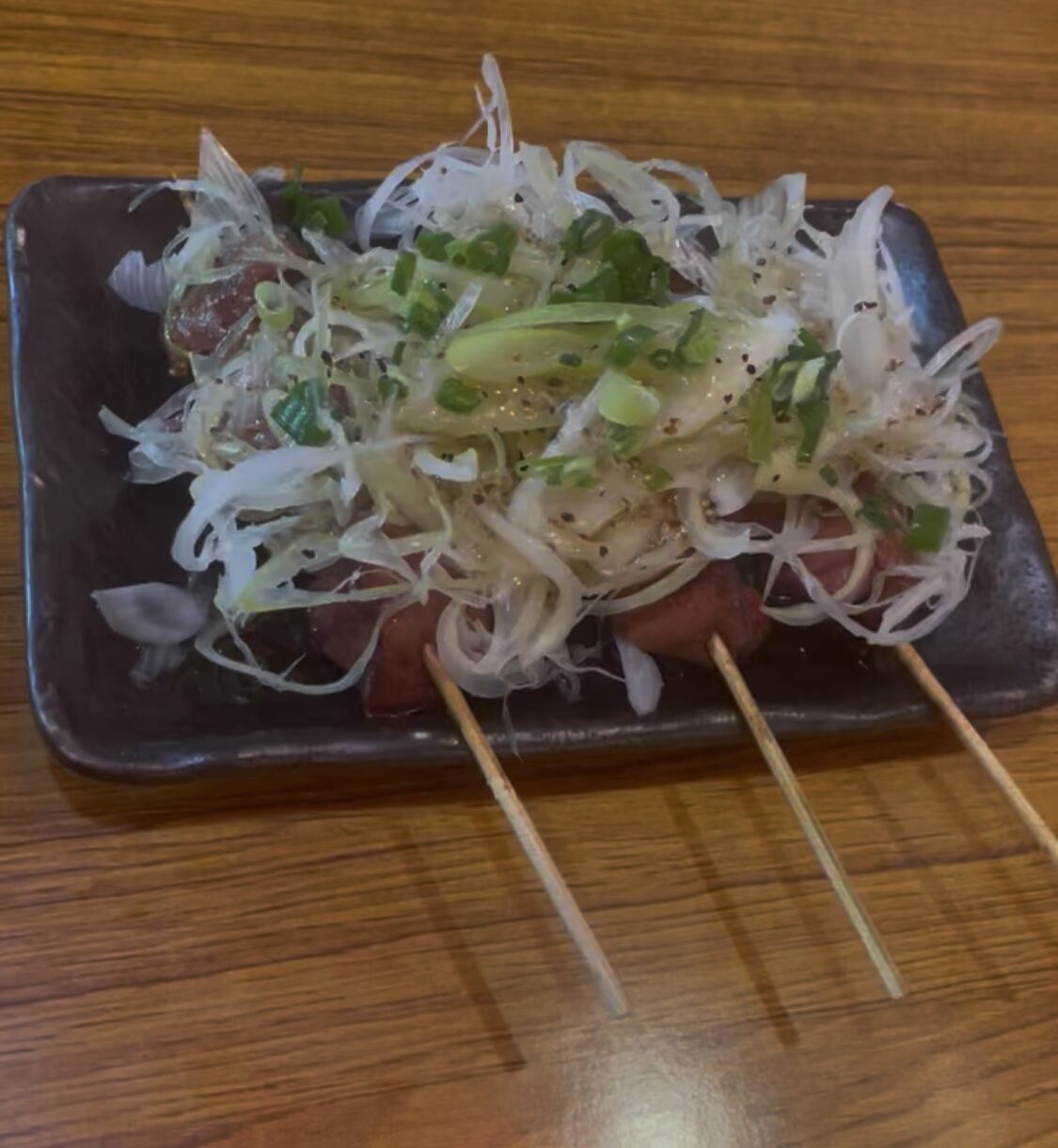上野「野焼」上レバーの葱まみれ