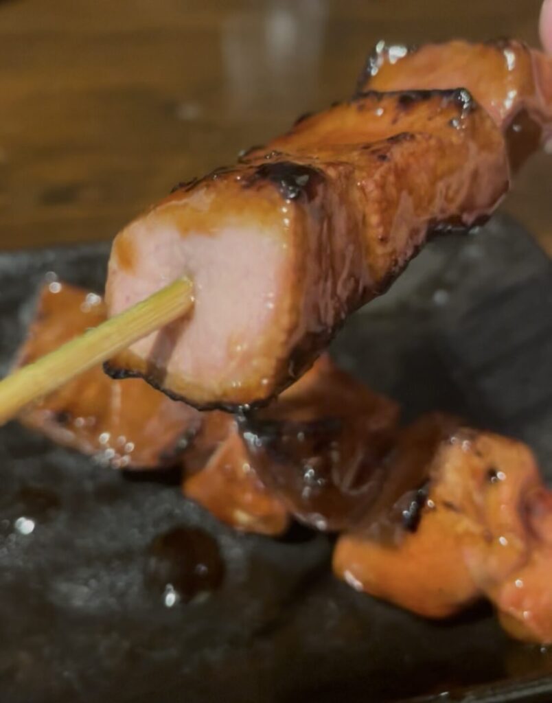 中野「極楽屋」串焼きレバー