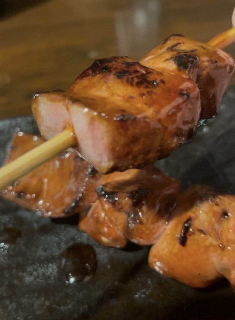 中野「極楽屋」串焼きレバー