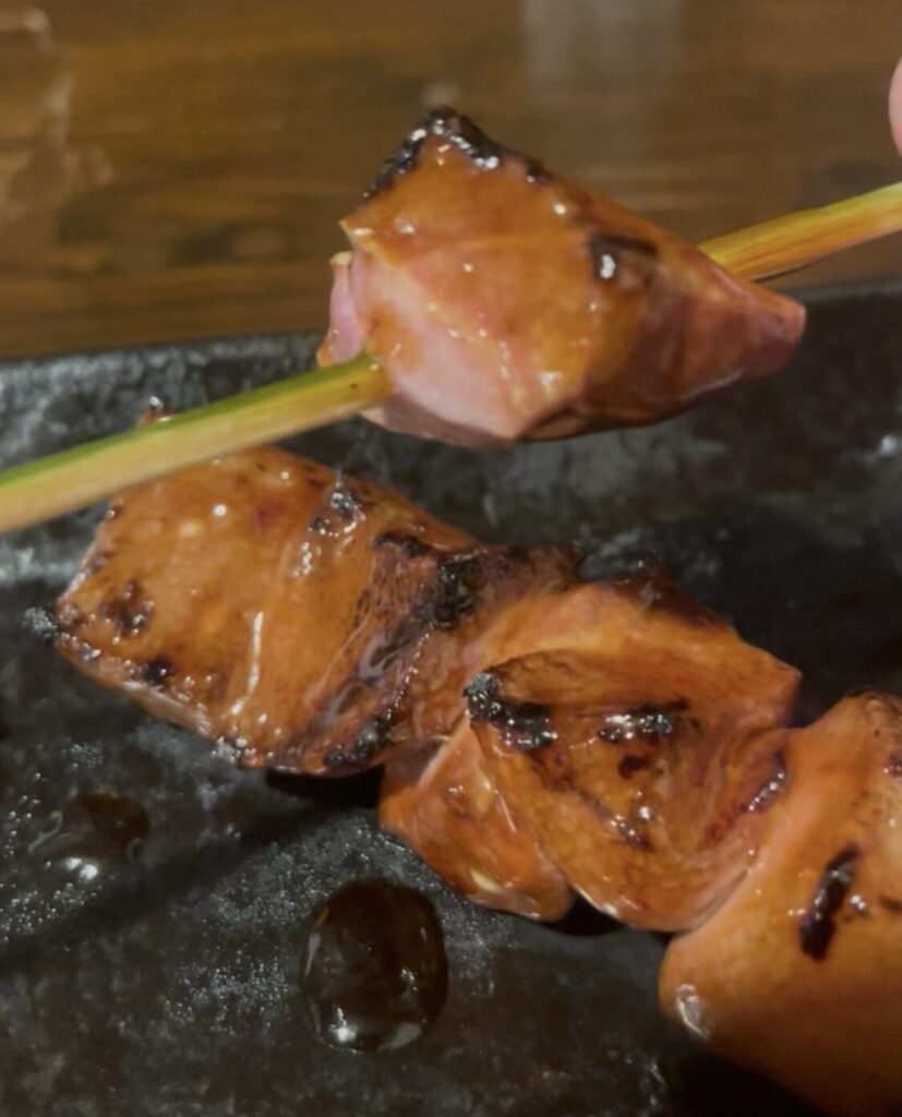中野「極楽屋」串焼きレバー