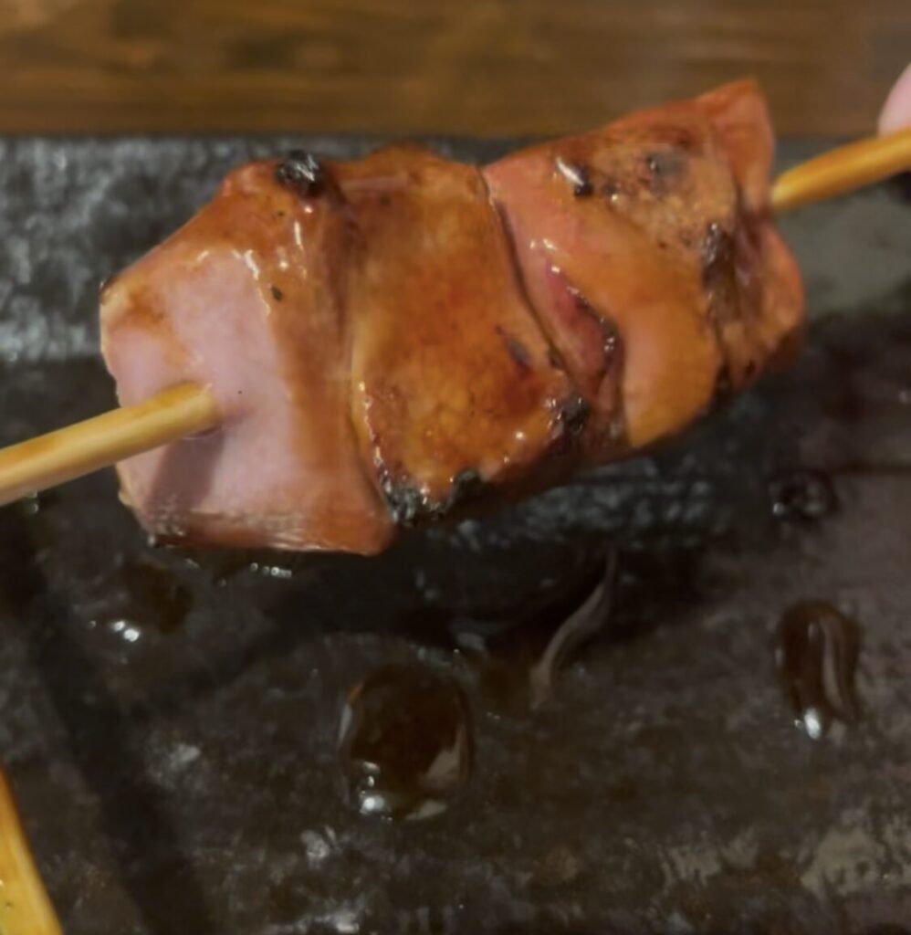 中野「極楽屋」串焼きレバー